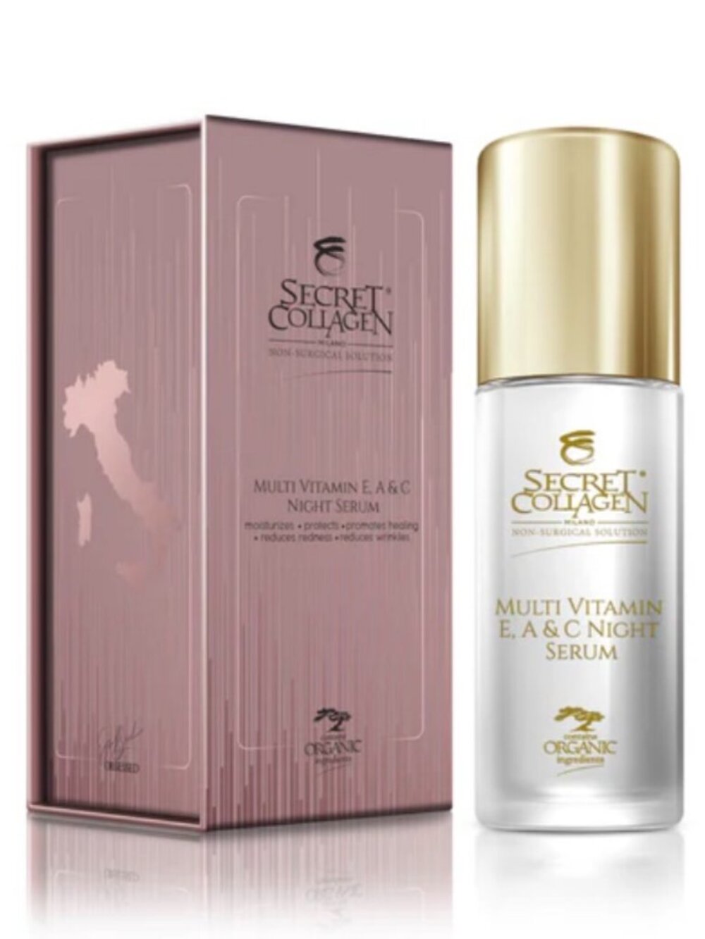 SEALED! SECRET COLLAGEN MULTI VITAMIN E, A & C NIGHT SERUM